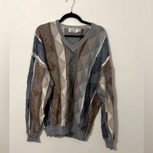 St. croix 3D cardigan vintage 90s coogi style size XL